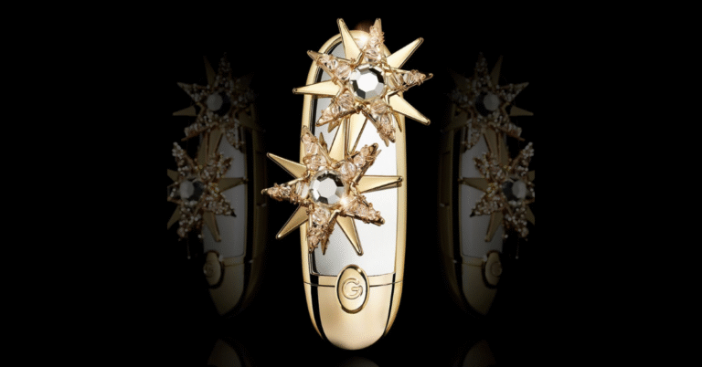 Rouge à lèvres Guerlain Rouge G Édition Prestige Tale of Stars dans son écrin doré collector