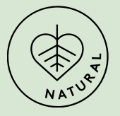 Icône Natural représentant un cœur en forme de feuille, indiquant qu’un produit est formulé avec des ingrédients naturels.