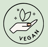Icône Vegan représentant une main tenant une feuille, indiquant qu’un produit est végétalien.