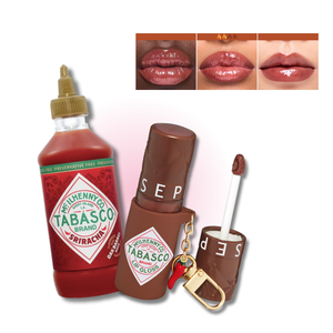 Gloss Sephora x Tabasco Sriracha marron brillant au fini intense