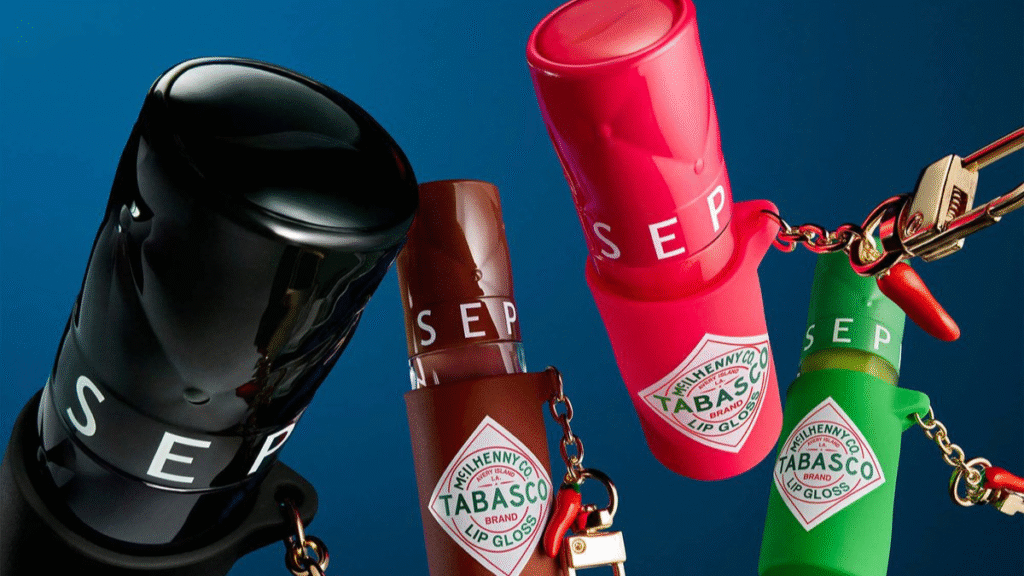 Gloss Sephora x Tabasco aux teintes noir, marron, rouge et vert en édition limitée
