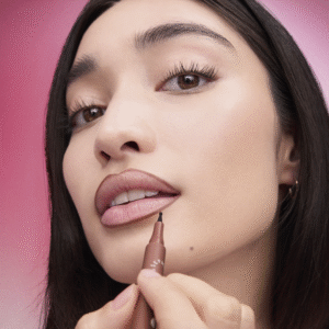 Application du Lip Tint Felt Liner Sephora sur une bouche nude pour un maquillage naturel