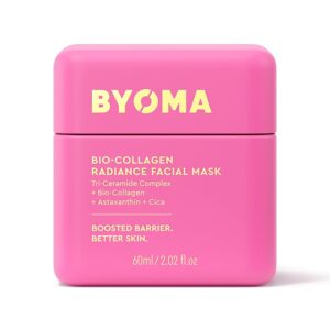 BYOMA Bio-Collagen Radiance Facial Mask pot rose masque visage hydratant au collagène