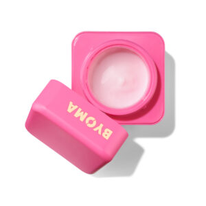 Texture gel rose du masque BYOMA Bio-Collagen Radiance Facial Mask effet film hydratant