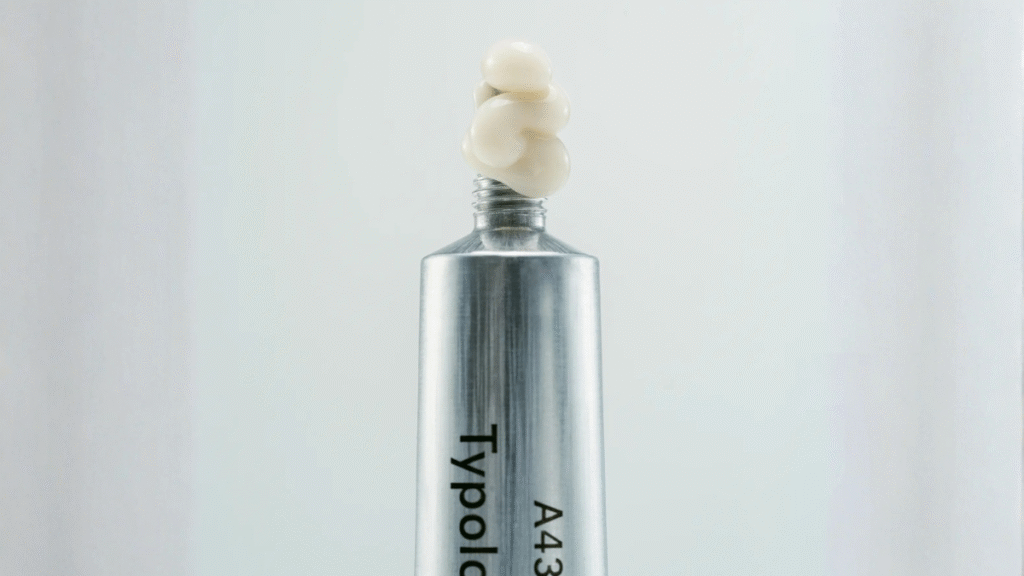 Texture crème du concentré local tenseur Typology pour application ciblée sur les rides