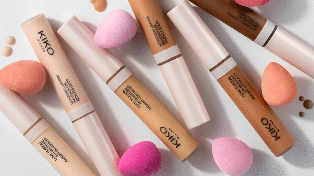 Concealers KIKO Love Fusion 24H avec éponges maquillage