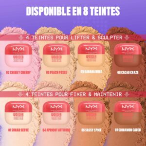 Poudre NYX Wonder Snatch disponible en 8 teintes pour lifter sculpter et fixer le maquillage